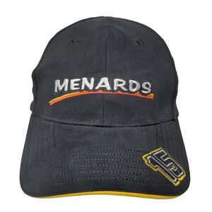 Menards Men's Fitted Hat Black Stretch Embroidered #15 Logo Acrylic Blend